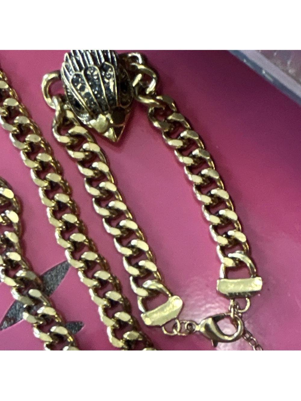 Gold Chain Necklace and Bracelet Set - Hash tag- Kurt Geiger - Picture 4 of 9